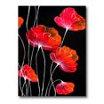 thumbnail image 2 of Designart Abstract Red Flower Detail On Black II Canvas Wall Art, 2 of 4