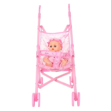 Baby Infant Doll Stroller Carriage Foldable With Doll For 12inch Doll Mini Stroller Toys Gift