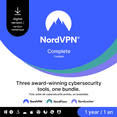 thumbnail image 1 of NordVPN Complete -  1-Year Cybersecurity Package (VPN, Password Manager, and Encrypted Cloud) [Digital Code], 1 of 6