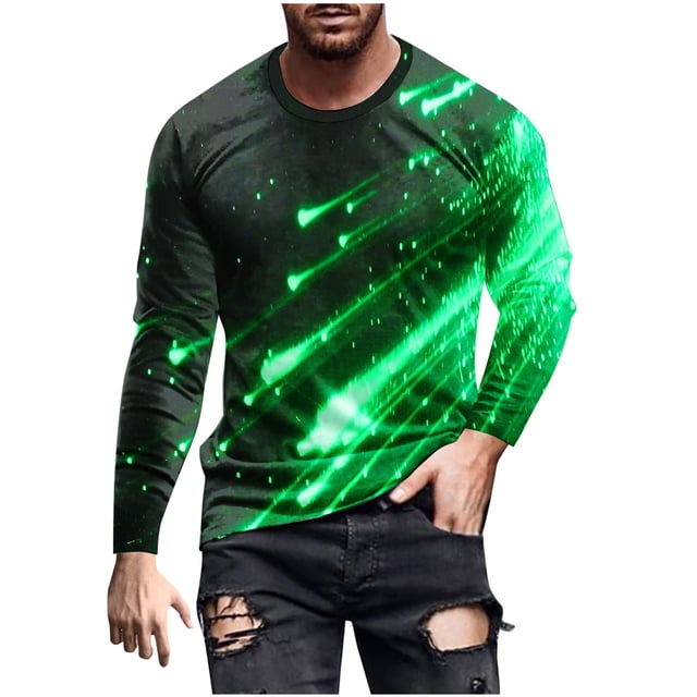 Birdeem T-Shirts pour Hommes Manches Courtes Mode Décontractée Impression Col Rond Chandail T-Shirt Manches Courtes Hauts Créez Vos Propres T-Shirts