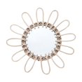 thumbnail image 3 of Decorative Wall Mirror Rattan Boho Mirror for Entryway Apartment Living Room 31cm, 3 of 8