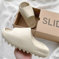 thumbnail image 1 of Summer Yzy Slides Breathable Cool Beach Sandals Flip Flops Fish Mouth Slippers Lightweight Bone Whit, 1 of 5
