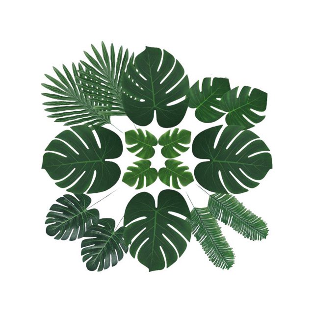QualitChoice 60 Pieces Artificial Leaves Home Bedroom Simulation Leaf Decoration 6 Kinds 1 Pc
