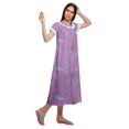 thumbnail image 3 of Moomaya Robe de Nuit à Manches Courtes Imprimée pour Femmes en Coton, 3 of 5