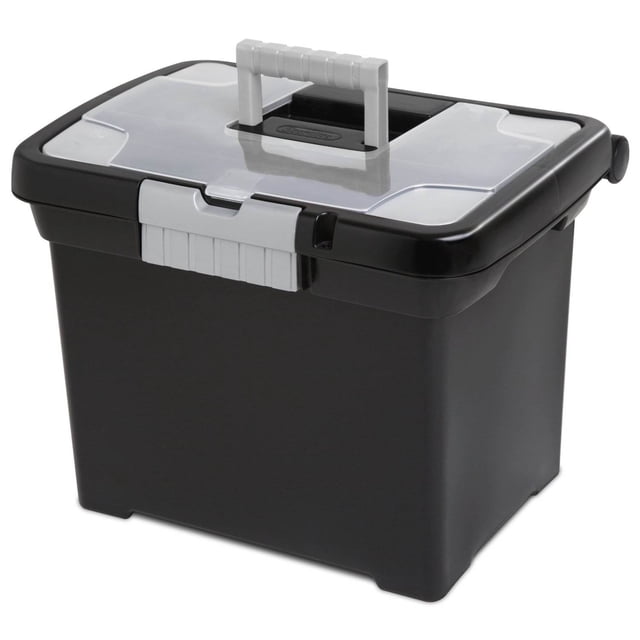 Sterilite Organisateur de Dossiers Portable Verrouillable avec Poignée (Lot de 12)
