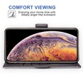 thumbnail image 3 of Wallet Case for iPhone XS Max, Blocking Card Slot Stand Shockproof TPU Interior Case PU Leather Magnetic Protect Flip Cover Compatible with iPhone XS Max, Gray, 3 of 5