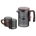 thumbnail image 2 of Huayishang Glass&Bottle Water Separation Glass Teapot With Wooden Handle Teapot Glass Teapot With Infuser Magical Teapot Glass Glass Teapot With Strainer Filter Teapot With Infusers, 2 of 9