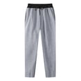 thumbnail image 1 of AherBiu Sweatpants For Men Fleece Lined Drawstring Elastic Waisted Straight Leg Pants With Pockets Casual Gym Workout Trousers, 1 of 6