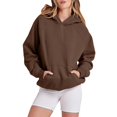 thumbnail image 1 of 2025 Mode pour Femmes Couleur Unie Tunique à Fermeture Éclair Manches Longues Décontractée Robe Chandail pour Femmes Robe Chandail à Col, 1 of 5