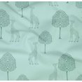 thumbnail image 4 of oneOone Organic Cotton Poplin Twill Fabric Tree & Giraffe Block Print Sewing Fabric BTY 42 Inch Wide, 4 of 4