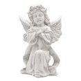 thumbnail image 4 of Maytalsory Resin White Angel Statue Elegant Desktop Decor Collection Window Props for Christmas prayer hold hands 1Set, 4 of 6