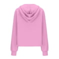 thumbnail image 4 of Half Zip Sweatshirt Women Plus Size Fleece Cropped Hoodies Pullover Fall Winter Warm Tops Thumb Hole, 4 of 6