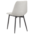 thumbnail image 3 of Bouclair Cream Fabric Dining Chair Kitchen Side Chair with Tapered Metal Legs Set Component, 3 of 6
