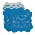 thumbnail image 3 of Inkdotpot Pack Of 100 Real Silver Foil Bracket Shape Paper Tags Baby It's Cold Outside Baby Shower Favor Hang Tags, 3 of 6
