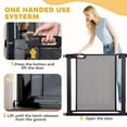 thumbnail image 4 of PawHut 29.5"-32.3" Metal Pet Gate, w/ Auto Closing Door, Double Locking, 4 of 10