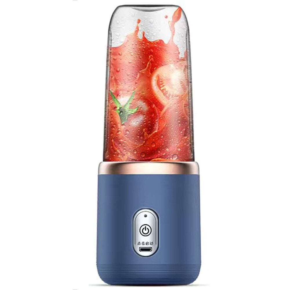 EASTIN Portable Blender Cup Automatic Small Glass Juice Cup for Travel Sports Kitchen  Blue Single Cup Without Cover