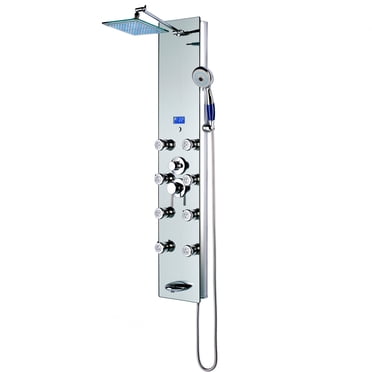 Blue Ocean 52"" Aluminum Shower Panel with Shower Head (SPA392M)