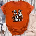 thumbnail image 4 of Dadaria T-Shirt pour Femmes Chemise Orange Manches Courtes Col Rond Été Chandail Blouses S, 4 of 5