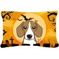 thumbnail image 1 of Coussin Décoratif en Tissu Beagle d'Halloween, 1 of 1