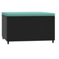 thumbnail image 3 of vidaXL Garden Footrests with Cushions 2 pcs Black Poly Rattan, 3 of 5