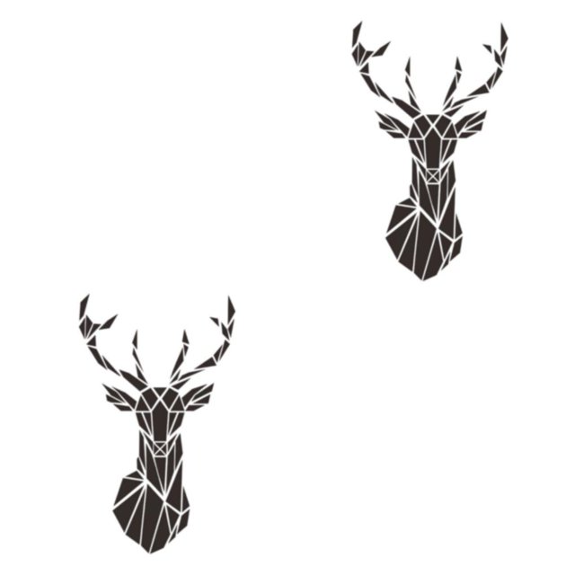 Decodeary Self Adhesive 3D Deer Head Mirror Wall Sticker For Easy Application black XL 2Set