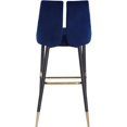 thumbnail image 2 of Meridian Furniture Sleek Navy Velvet Stool (Set of 2), 2 of 4