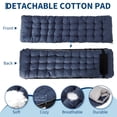 thumbnail image 2 of Tragbares, faltbares Campingbett für Erwachsene – Schwerlast-Doppel-Oxford, dicke Matratze, abnehmbares Polster, bis 400kg belastbar, ideal für Outdoor, Zelt, Reisen, Büro, Zuhause – Blau oben, 2 of 8