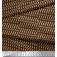 thumbnail image 3 of Soimoi Brown Modal Satin Fabric Diamond Geometric Print Fabric by the Yard 42 Inch Wide, 3 of 5