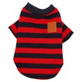 thumbnail image 1 of Dog Striped Pullover 2 Legged Soft Comfortable Breathable Pet T Shirt Clothes for Spring Summer Red Blue M, 1 of 14
