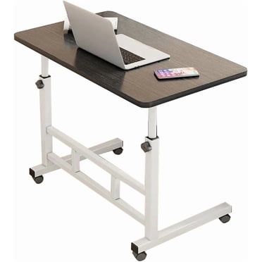 Standing Desk Adjustable Height, Mobile Stand Up Desk with Wheels Small Computer Desk Rolling Desks, Portable Laptop Standing Table for Home Office Study Bedroom