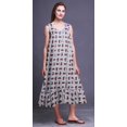 thumbnail image 4 of Bimba Robe de Nuit Sans Manches Bleu Lavande Clair à Feuilles Florales et Roses pour Femmes, Coton Imprimé, Vêtement de Nuit pour Dames, Petite, 4 of 6