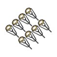 thumbnail image 1 of Unique Bargains Kit de Réparation d'Embout de Canne à Pêche en Acier Inoxydable 1,2 mm, Guide d'Anneau de Canne de Remplacement, Doré, Lot de 8, 1 of 5