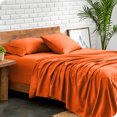 thumbnail image 2 of Bare Home Premium 1800 Collection Ensemble de Draps 3 Pcs, Très Grand Simple, Orange, 2 of 10
