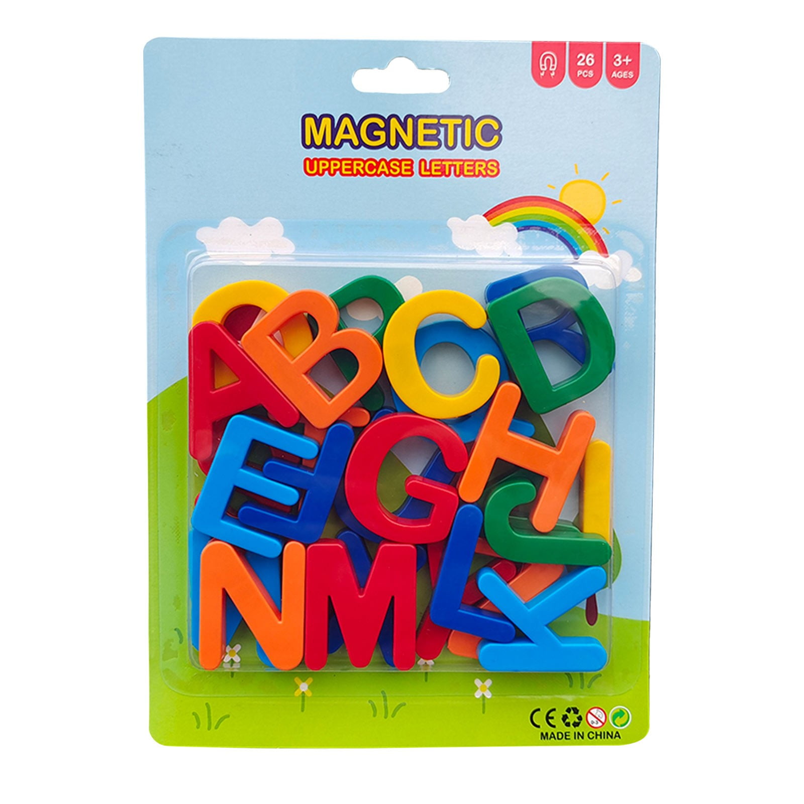 RXIRUCGD Jouets 26 Pcs Aimants Alphabet en Bois Jouet Éducatif pour Enfants
