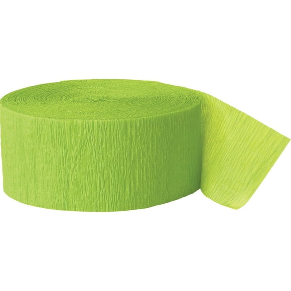 Serpentin en crêpe vert lime, 81 pi
