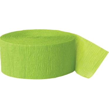 Lime Green Crepe Streamer, 81 ft