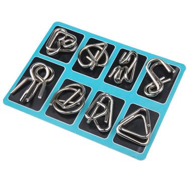 8 Pcs Casse-Têtes Cérébraux Débloquer Emboîter Jeu IQ Test Jouet Fil Métallique Casse-Tête Jouets Casse-Têtes pour Enfants