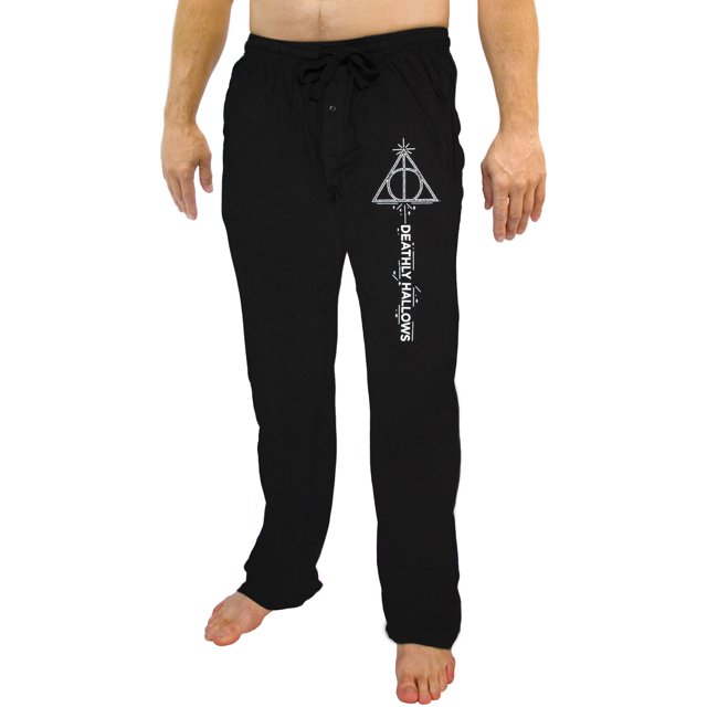 Harry Potter Pantalon de Détente pour Homme avec Logo et Inscription « Deathly Hallows » pour Dormir (Moyen)