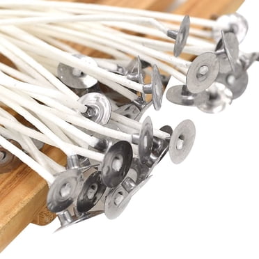 Fridja 100x Candle Wicks Cotton Core Pre Waxed With Sustainers Candle Making