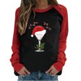 thumbnail image 2 of Qertyioot Chandail Décontracté de Noël pour Femmes, Manches Longues, Col Rond, Imprimé, Coupe Ample, 2 of 5