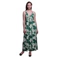 thumbnail image 1 of Bimba Robe Longue Maxi d'Été pour Femmes Teinture sur Nœuds Imprimée à Col en V Tenue de Villégiature de Vacances-TP, 1 of 6