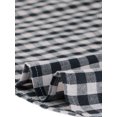 thumbnail image 5 of INSPIRE CHIC Women's V Neck Check Ruffled Sleeve Belted Plaids Mini Dress M Dark Blue, 5 of 5