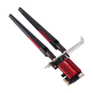 PCIE Carte Wifi, Plug et Play 7260AC Pro Double bande WiFi Couverture puissante avec 2 10dBi Gain pour Ordinateur de bureau pour 7 8 10 11