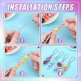 thumbnail image 3 of 48 Pieces Beadable Keychain Bars Silver Bead Keychain Bulk DIY Blank Keychain Bar for Bead Snap Hook Keychain for DIY, 3 of 6