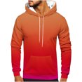 thumbnail image 1 of Rbaofujie Chandails à Capuche pour Hommes Hommes Décontracté Mode Col Rond Poches Imprimé Dégradé Chandail à Enfiler Manches Longues Hauts Chandail à Capuche Chemises pour Hommes, 1 of 5