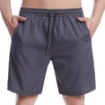 thumbnail image 1 of RKSTN Mens Shorts Summer Fashion Solid Color Pockets Beach Sports Running Shorts Gym Workout Quick Dry Training Shorts, 1 of 4
