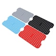thumbnail image 3 of 4 pièces doublures de friteuse à air tapis de friteuse à air réutilisables en silicone antiadhésif résistant à la chaleur doublures de panier à vapeur tapis de friteuse à air tapis découpable avec tab, 3 of 14