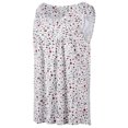 thumbnail image 3 of Innerwin Haut d'Été Col en V Débardeurs pour Femmes Imprimé Floral Boho T-Shirts Blanc L, 3 of 5