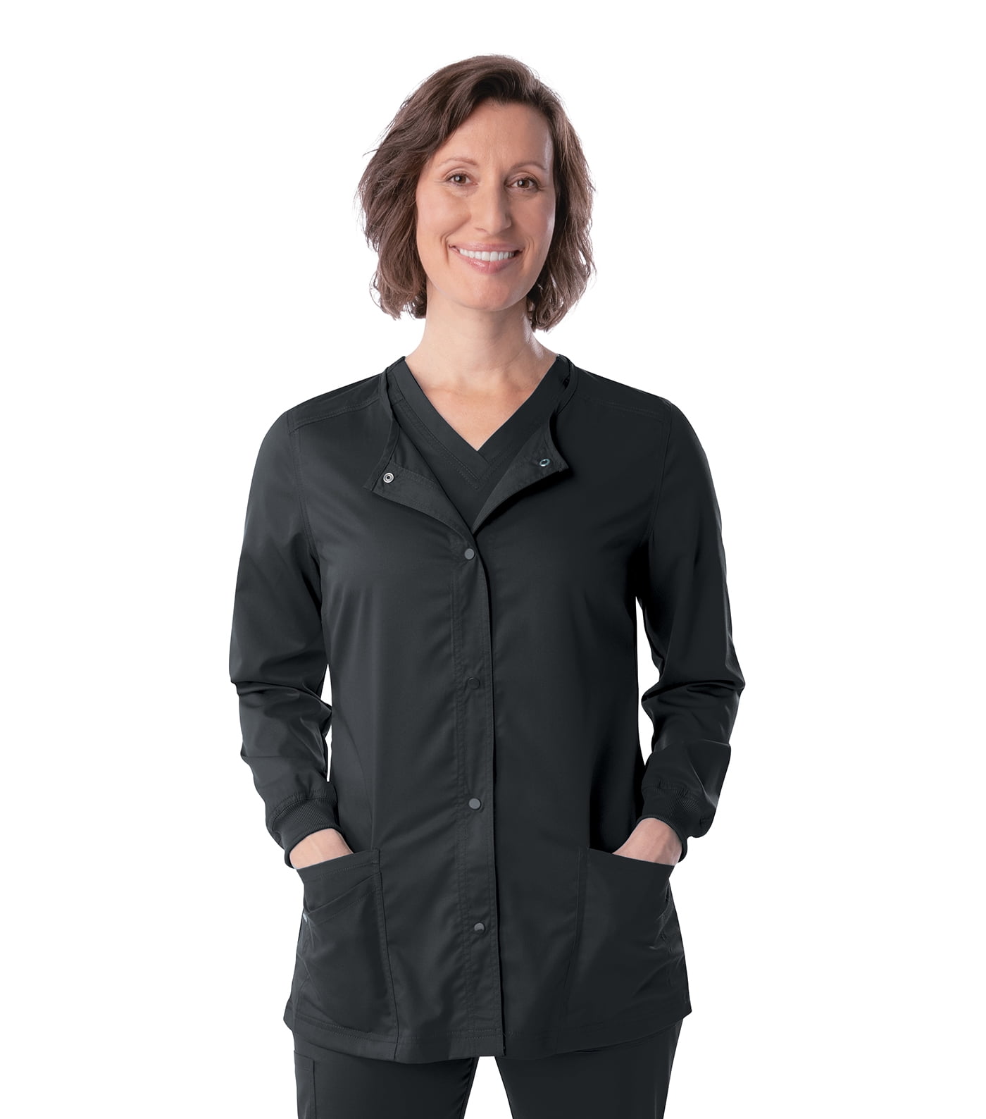 Landau ProFlex Women's Modern Tailored Fit Stretch Snap Front Scrub Jacket