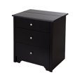 thumbnail image 2 of South Shore Vito Nightstand with Charging Station and Drawers for Adult, in Pure Black, 2 of 11